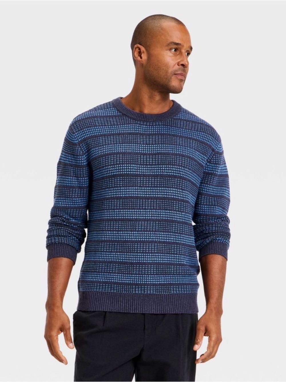 Men Textured Crewneck Sweater - Goodfellow & Co